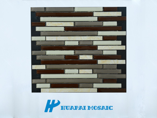 glass mix marble mosaic